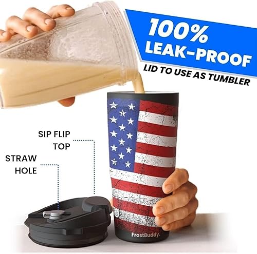 Miniatura 4 de Frostbuddy To Go Buddy - Vaso térmico de acero inoxidable con aislamiento al vacío de 30 onzas, tazas térmicas para bebidas calientes y frías, vaso