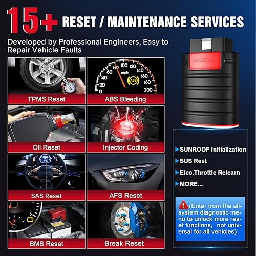 Vista 2 de KINGBOLEN Ediag OBD2 Scanner Bluetooth, Bidirectional Scanner All System Diagnostic Tool for iOS & Android, Active Test,15+ Reset Function, FCA