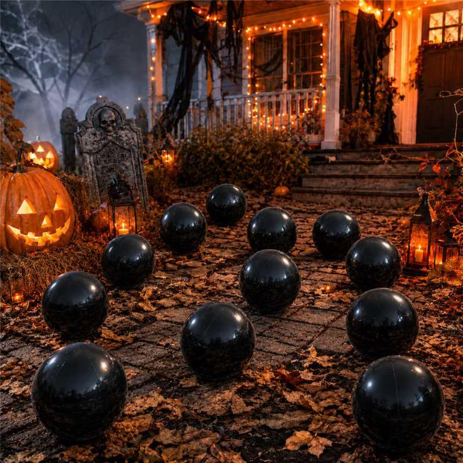 Amazon.com: Yinder 24 Pcs Halloween Pool Floats Black Beach Ball