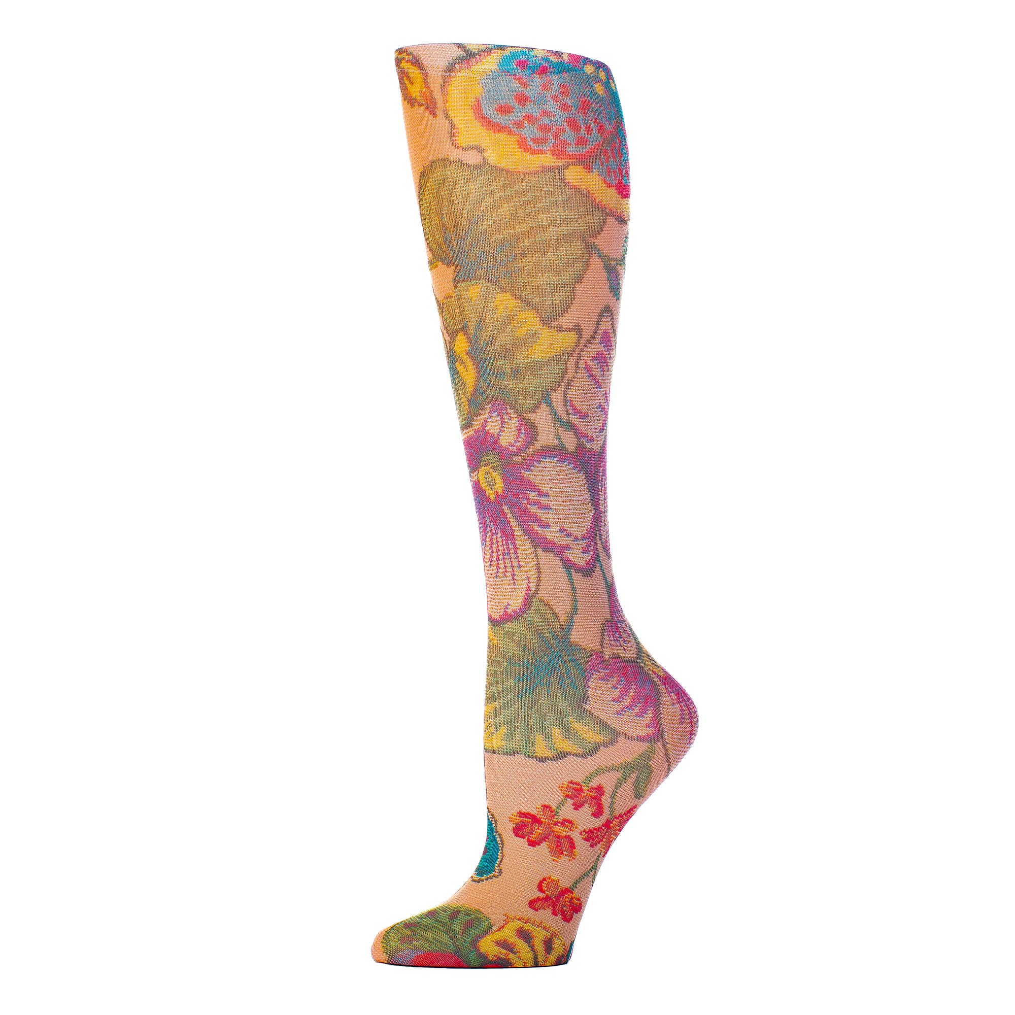 Celeste Stein Therapeutic Graduated Women Compression Socks, Diabetic Socks For Womens, 8-15 mmHg For Regular Calf