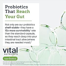 Hyperbiotics Vital Nutrients Pro-15 Advanced Probiotics for Women and Men | 15 Strains + Kiwifruit | Clinically Studied Daily Probiotics for Digestive Health, Gas, & Bloating | 60 Vegan Tablets