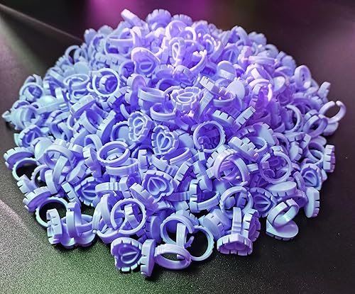 Miniatura 5 de Anillos de pegamento para extensión de pestañas, 300 unidades, anillos de pegamento de pestañas, anillo de pegamento de corazón encantador, soporte