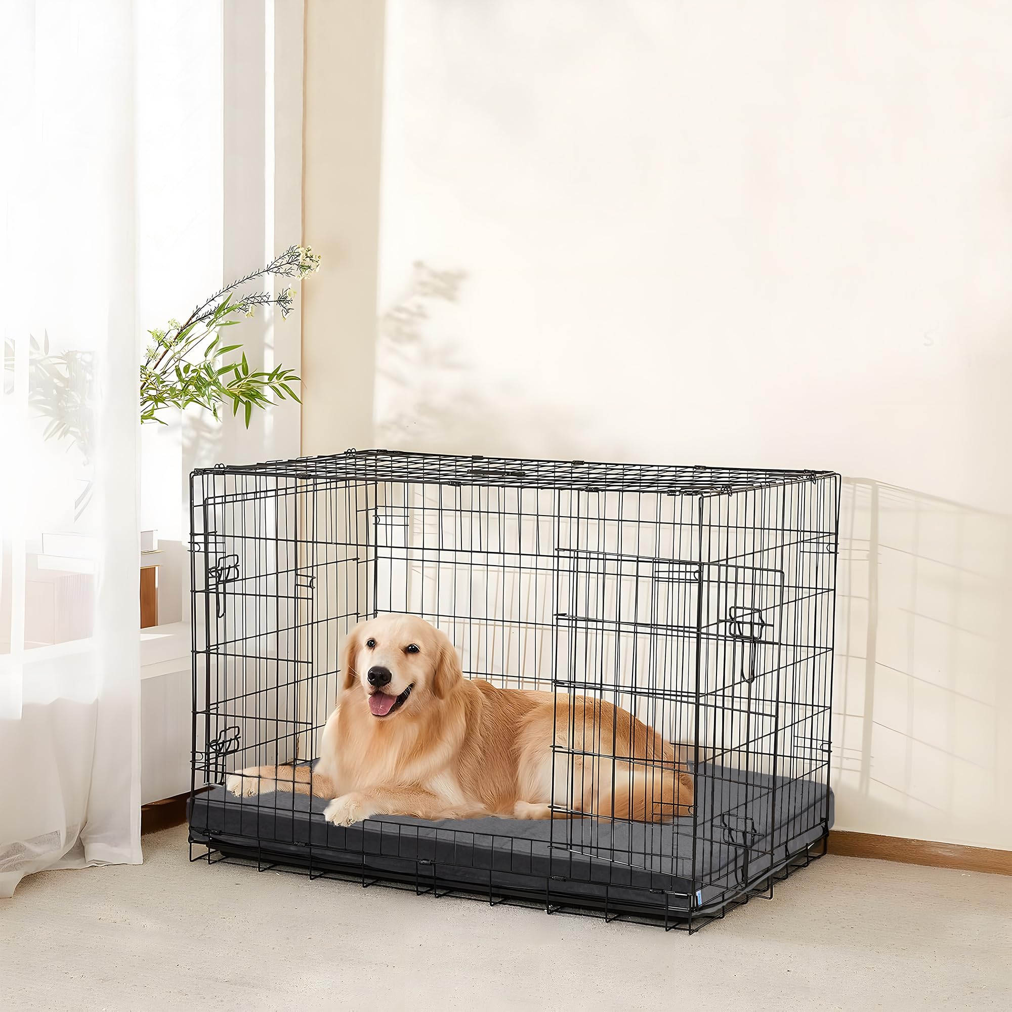 Dog Bed for XX Large Dog - Orthopedic Pet Beds with Memory Foam, Waterproof Removable Washable Cover with Non-Slip Bottom, Grey, 47" L x 29" W x 3" H - image 6