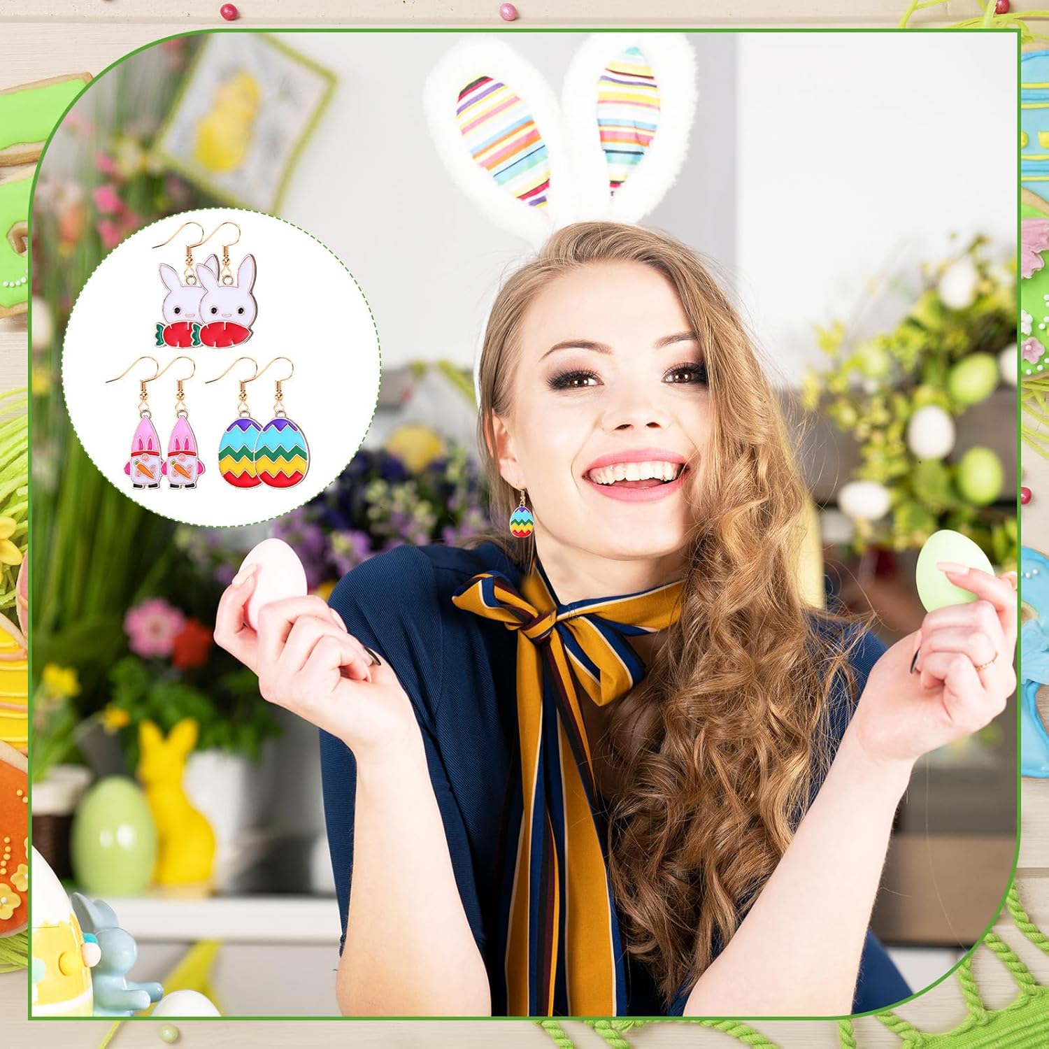 Nosiny 36 Pairs Holiday Earrings Variety Pack St. Patrick's Day Easter Gifts for Women Teacher Party Favors - Image 5