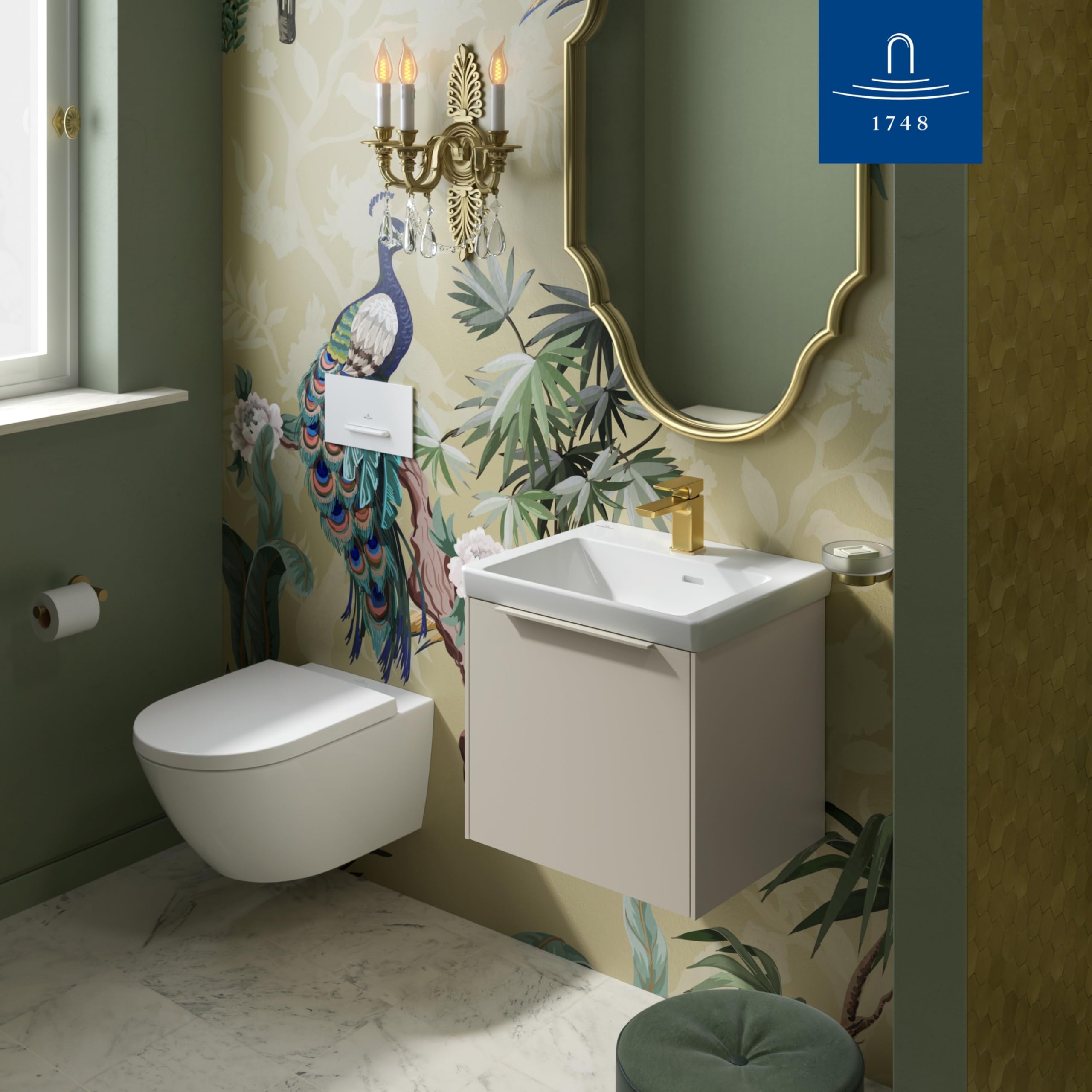 Villeroy & Boch Subway 3.0 asiento WC, forma en D –Blanco Alpino, brillo | Con bisagras de acero inoxidable, de Duroplast antirroturas, repuesto original, 8M426101