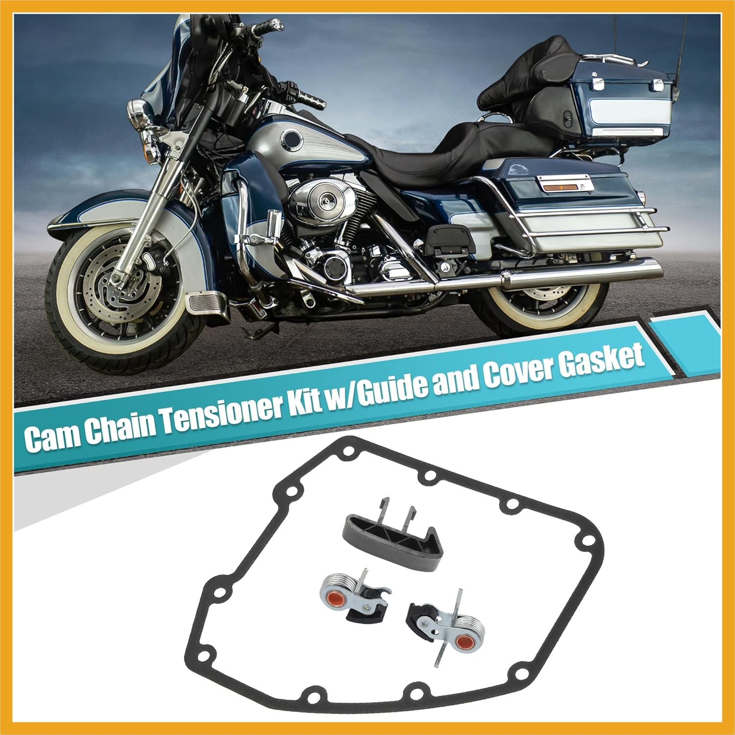 1 Set Inner Outer Twin Cam Chain Tensioner with Gasket for Harley Twin Cam 1999-2006 Replacement