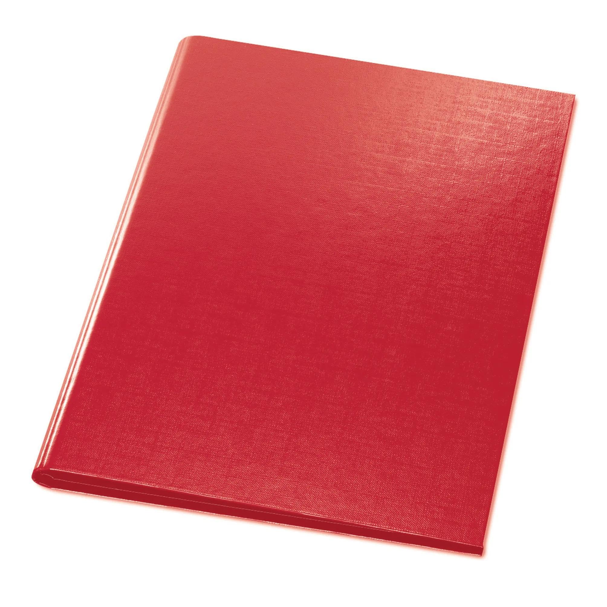 Exacompta - Rif. 18295E - Cartone da 10 portablocchi a clip con patta e supporto per penna, custodia in plastica ad angolo, dimensioni: 23 x 32 cm, per documenti formato A4, colore: rosso