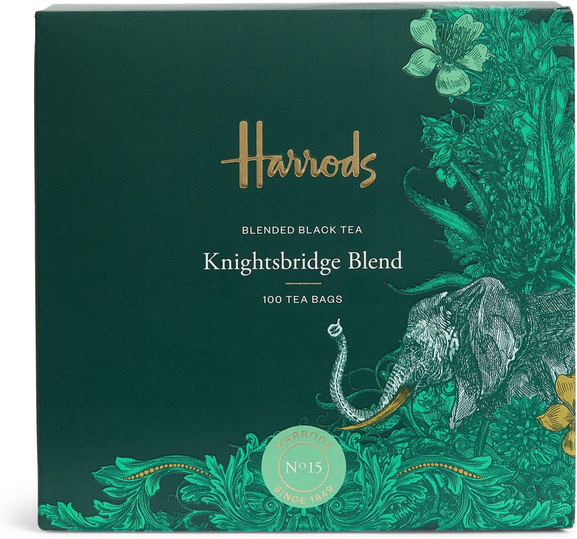 of London England No.15 Knightsbridge Strong Breakfast Tea, 100 Tea Bags