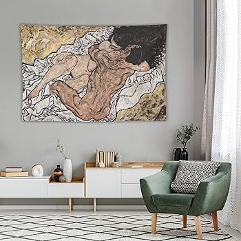 Amazon.co.jp: Egon Schiele エゴン・シーレ (抱擁) 絵画