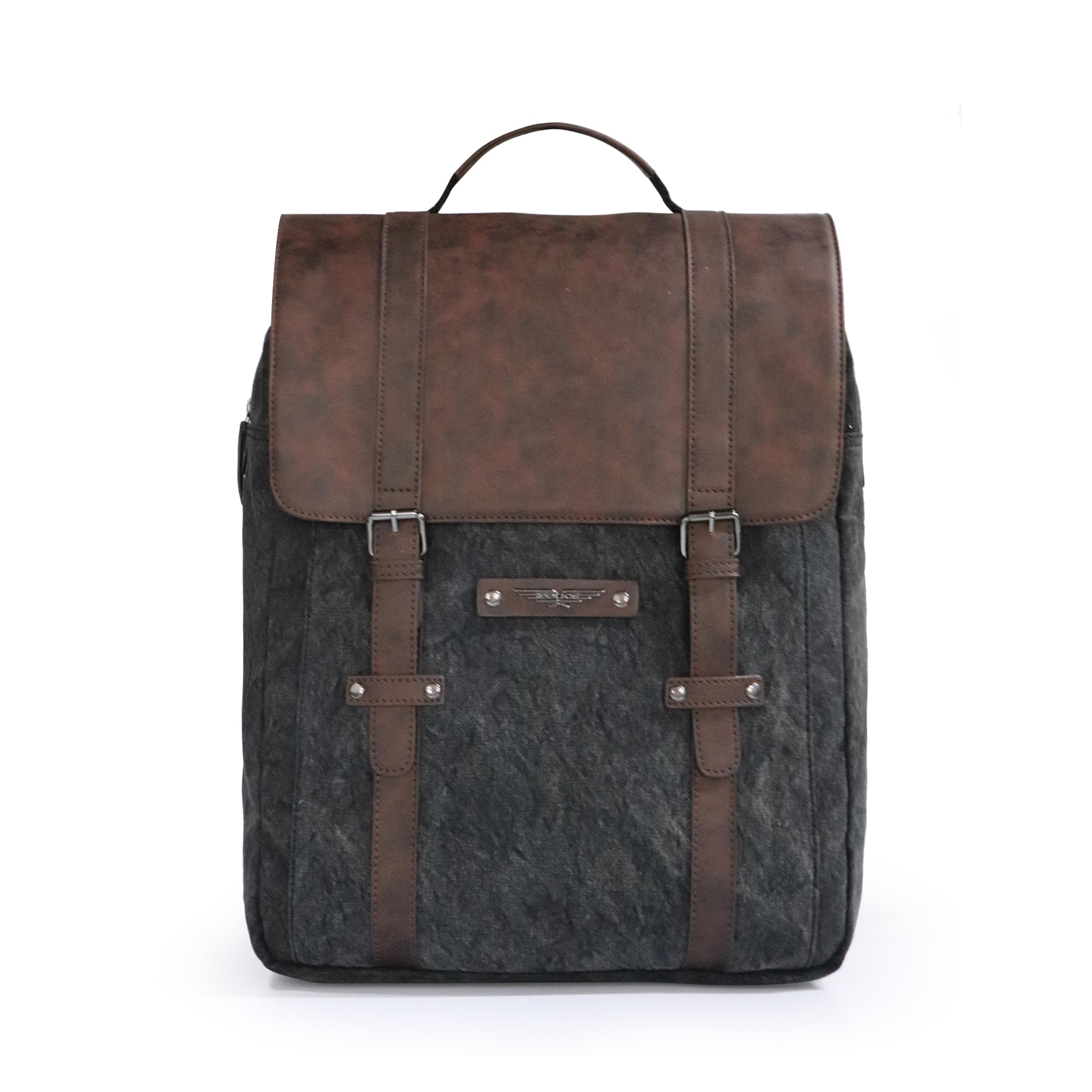 Tendra Vegan Leather Laptop Backpack for Men & Women | 15-Inch Stylish Lightweight PU Laptop Bag with Front Pocket & Adjustable Padded Straps | Office, Travel & Daily Use-image-42