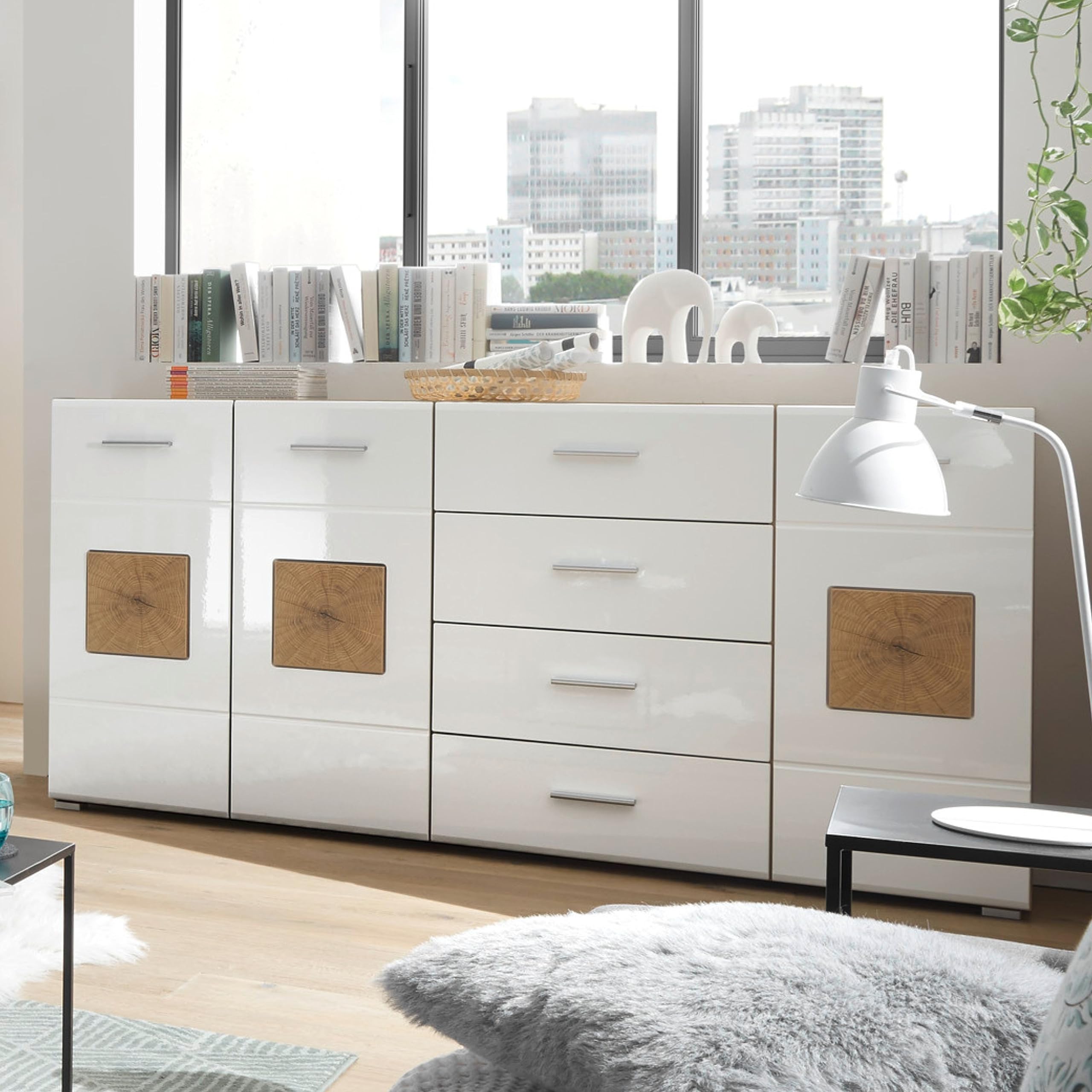 ZQQLVOO Sideboard Artisan-Eiche 60x30x70cm - Schrank Für Wohnzimmer & Büro