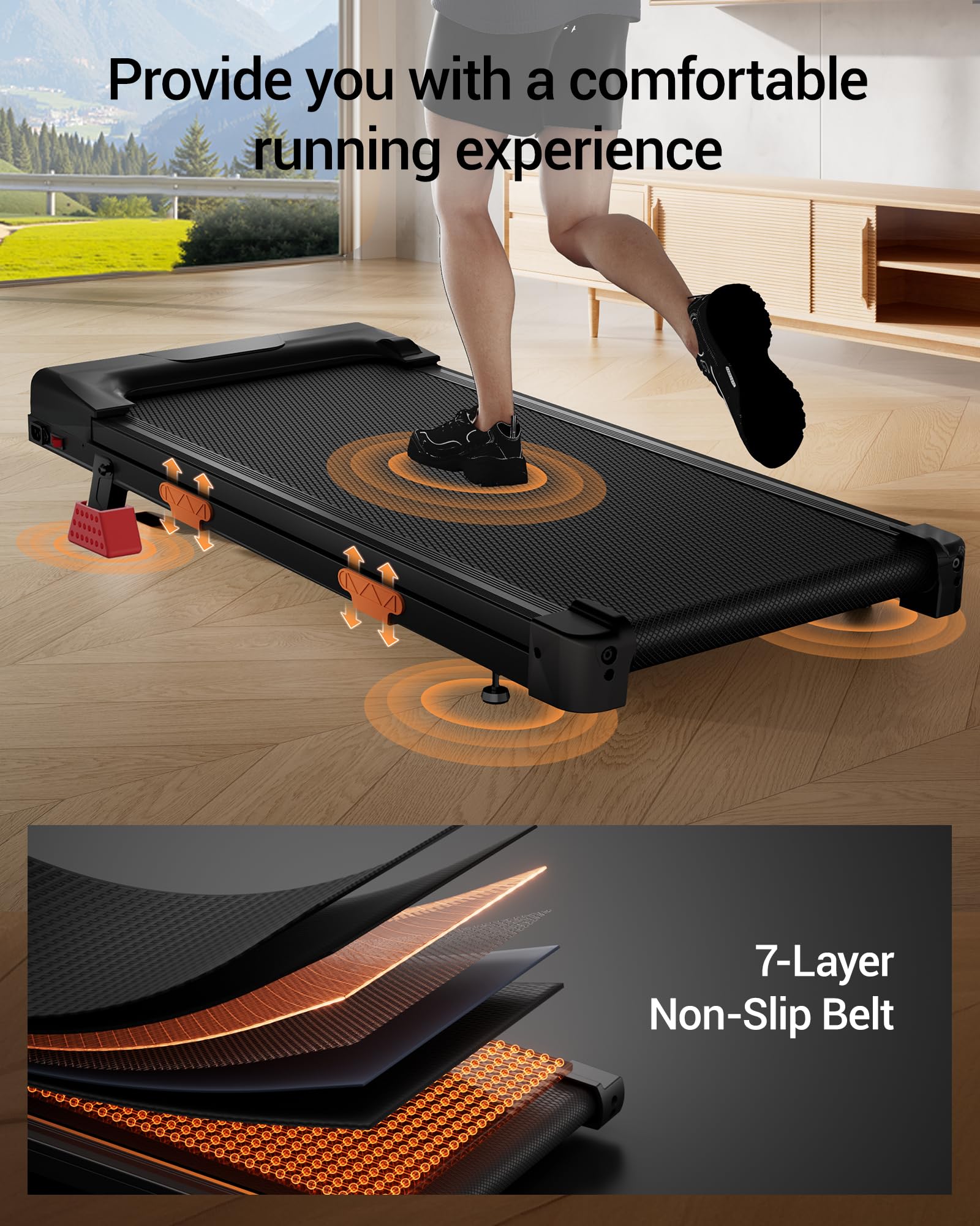 Tapis de Course LONTEK 3.0HP Inclinable 16% 10km/h avec Affichage LED et Télécommande pour Maison et Bureau 136kg