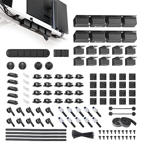 EUREKA ERGONOMIC 316PCS Under Desk Metal Cable Kit Black