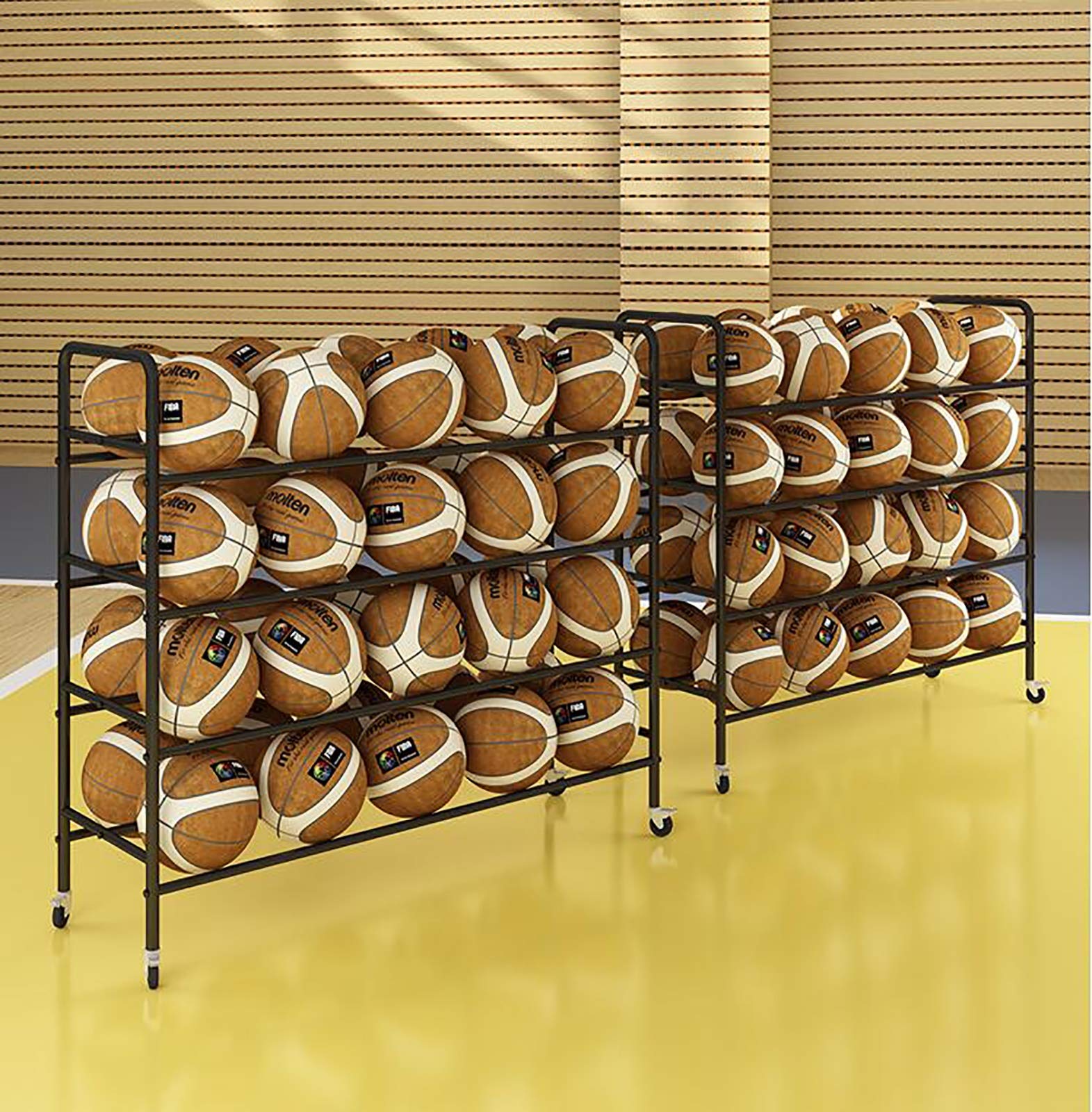 Ball Storage Rack ETELI 4-Tier Sports - Freestanding Organizer For ...