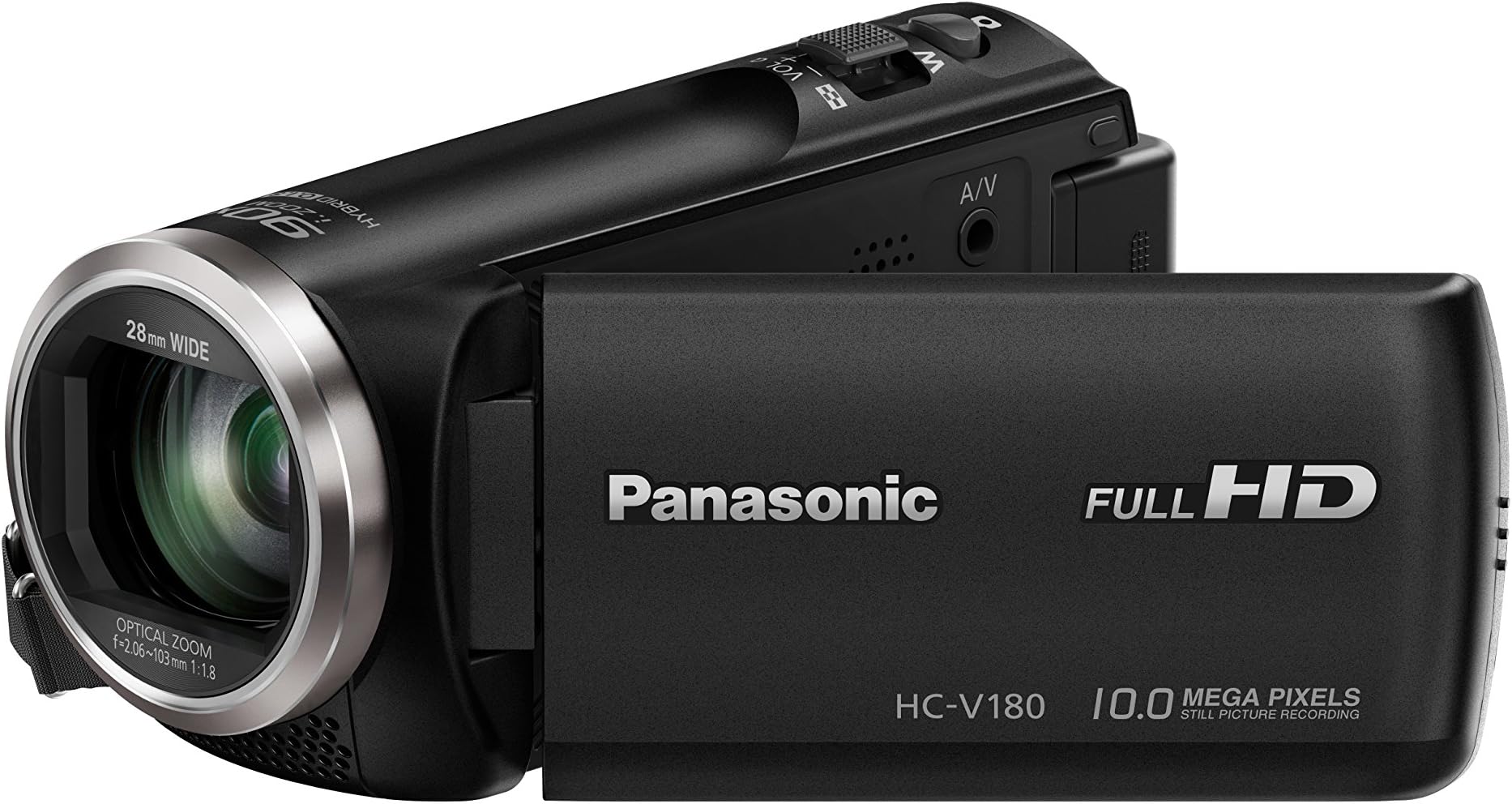 Panasonic HC-V180EB-K 2.51 MP MOS BSI 25.4/5.8 mm 1.67 MP 2.2 MP 50x Camcorder