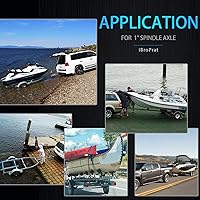 Vista 3 de Juego de 2 tuercas para remolque, eje de husillo de 1 pulgada, tuercas de castillo, arandelas de 1 pulgada, pasadores de chaveta de 2.25 pulgadas