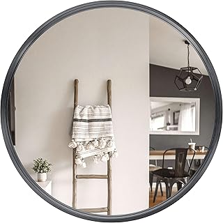 Circle Mirror Artwork Wall Decor :Black Wall Mirrors Round Decorative with Metal - Compare price