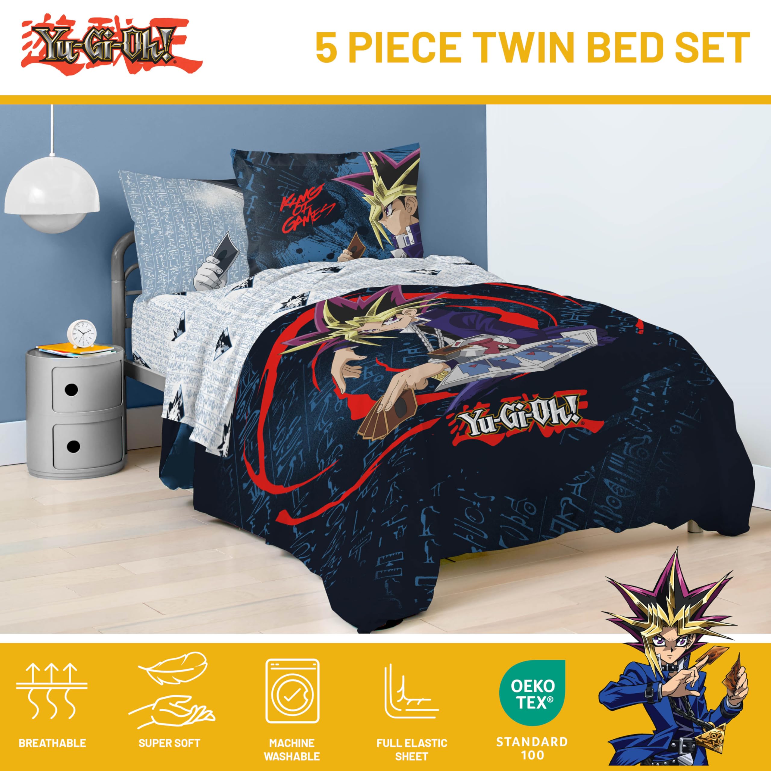 Amazon.com: Jay Franco Yu-Gi-Oh! Twin Size Comforter Set - 5 Piece