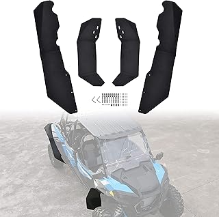 SAUTVS Front & Rear Mud Flaps Kit for RZR XP 1000, Splash Proof Extended Fender Flares Mud Guards for Polaris RZR XP/XP 4 1000 Accessories 2014-2023 (4PCS)
