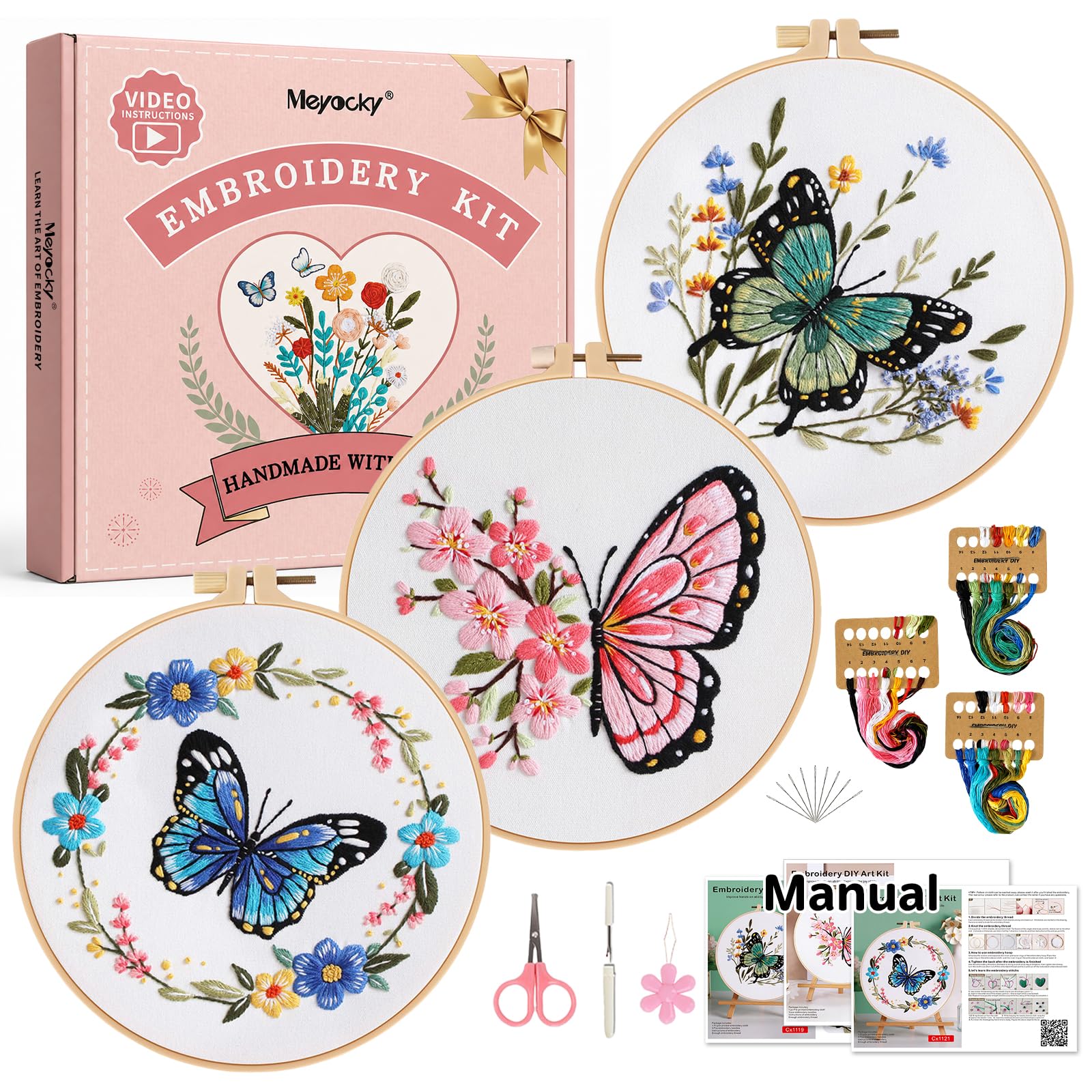Beginner Embroidery Kit - Learn 31 Stitches -10