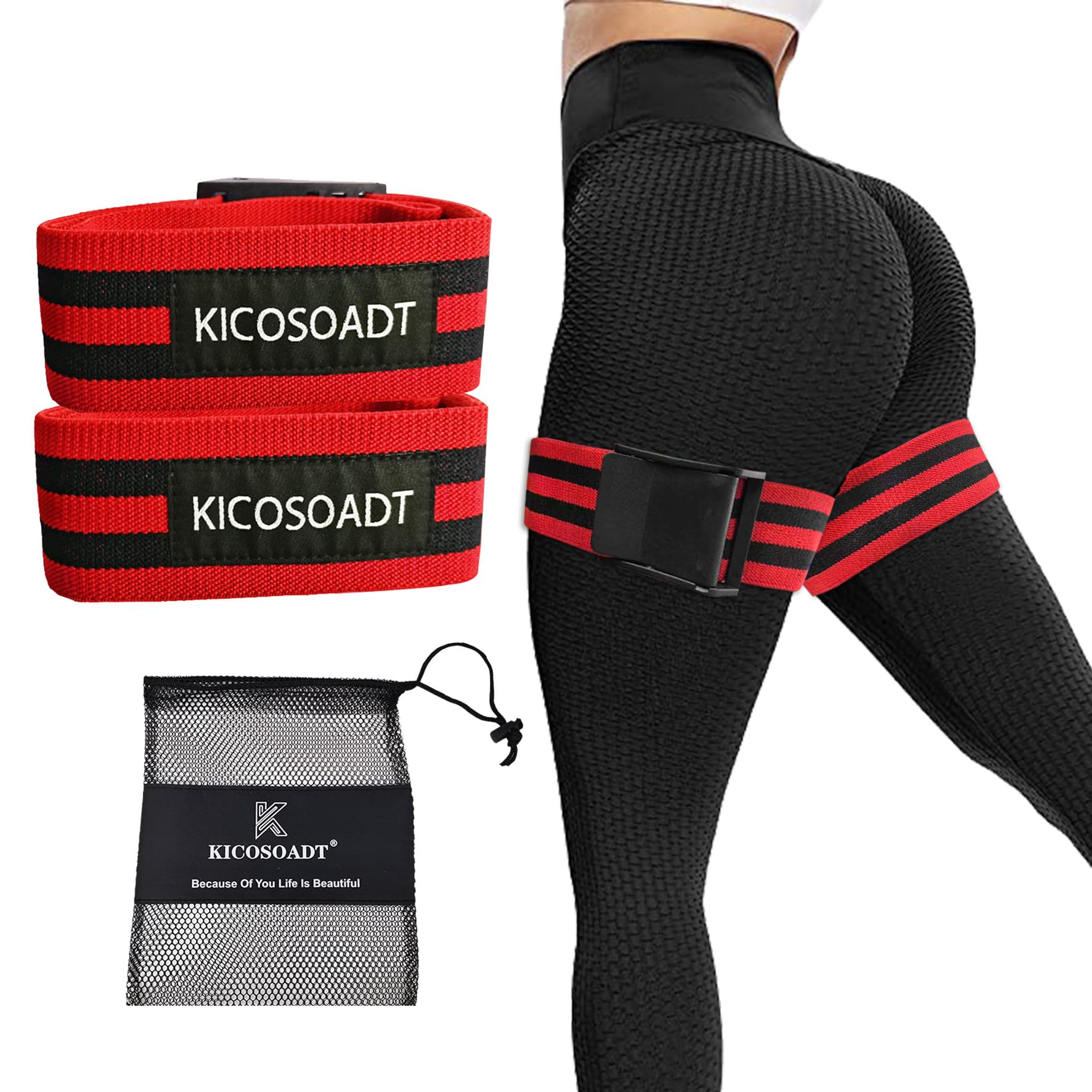 Glute Bands,Blood Flow Restriction Bands for Women Glutes & Hip Building,butt workout equipment for women,bfr bands for women glutes,Adjustable bfr bands for Arms and Legs