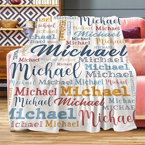 Miniatura 2 de Manta personalizada con nombre, manta personalizada con nombre para bebés, niños y adultos, manta de franela personalizada, regalo para Navidad,