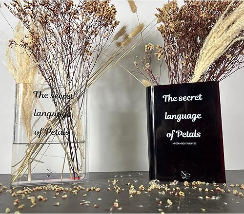 Miniatura 5 de Paquete de 2 jarrones transparentes para libros, florero transparente para decoración del hogar, decoración estética, florero acrílico para