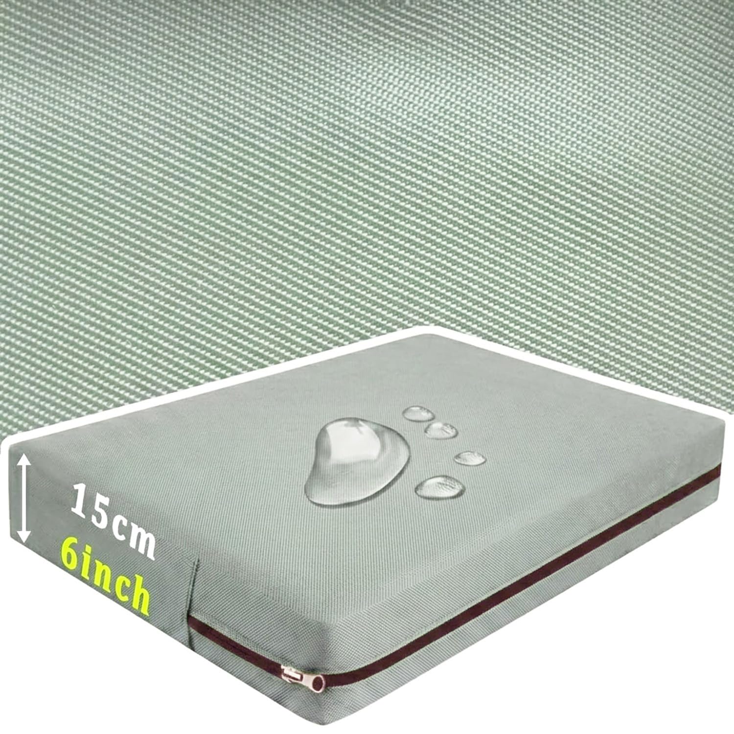 Housse de Coussin pour Palette de Rechange 120×60 120×80 120×40, Revêtement Extérieur Imperméable pour Canapé de Jardin, Assise et Dossier Incliné avec Zip Invisible, DIY(Gris,Seat 70x120cm)