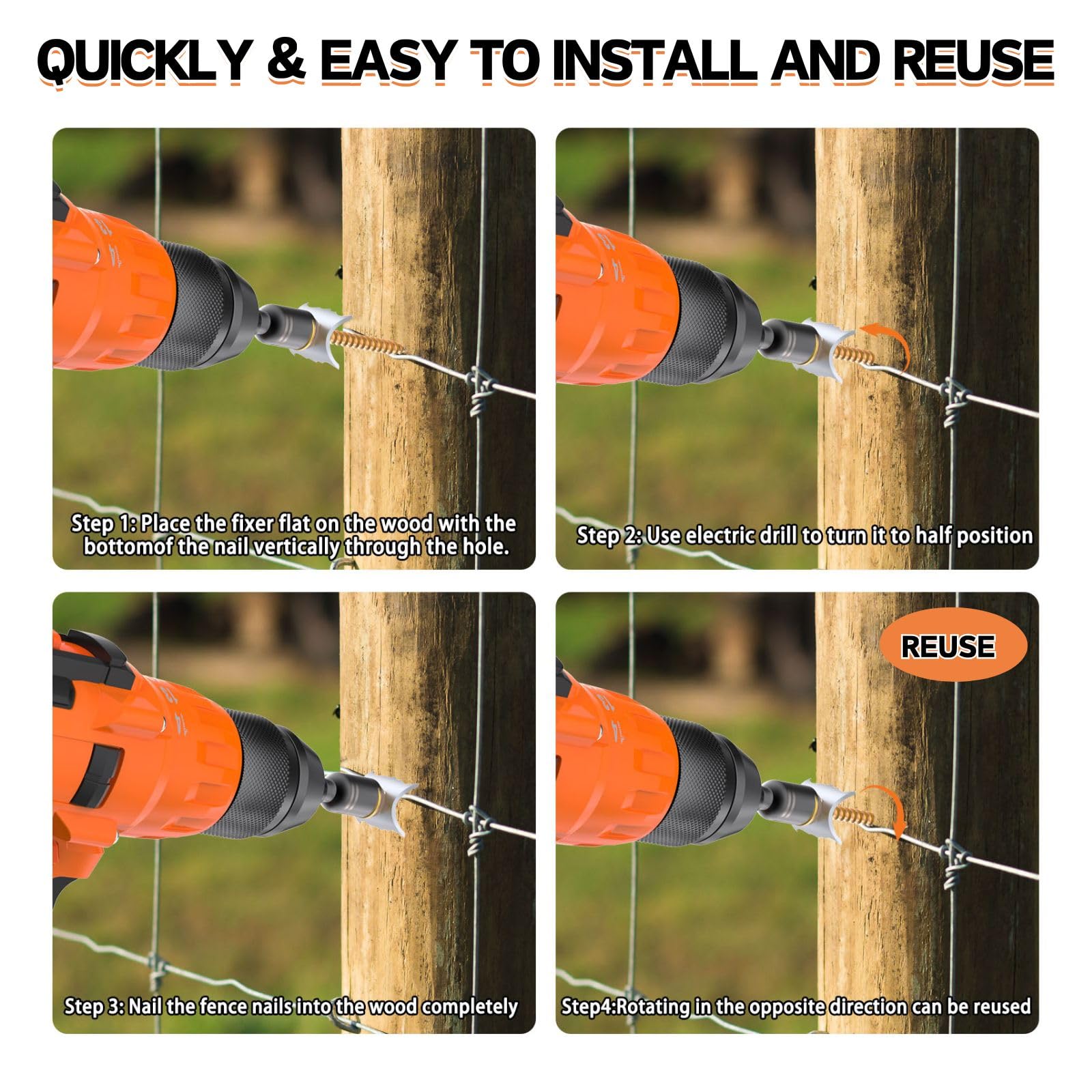 Stainless Steel Fence Staples - 100 Pack -8
