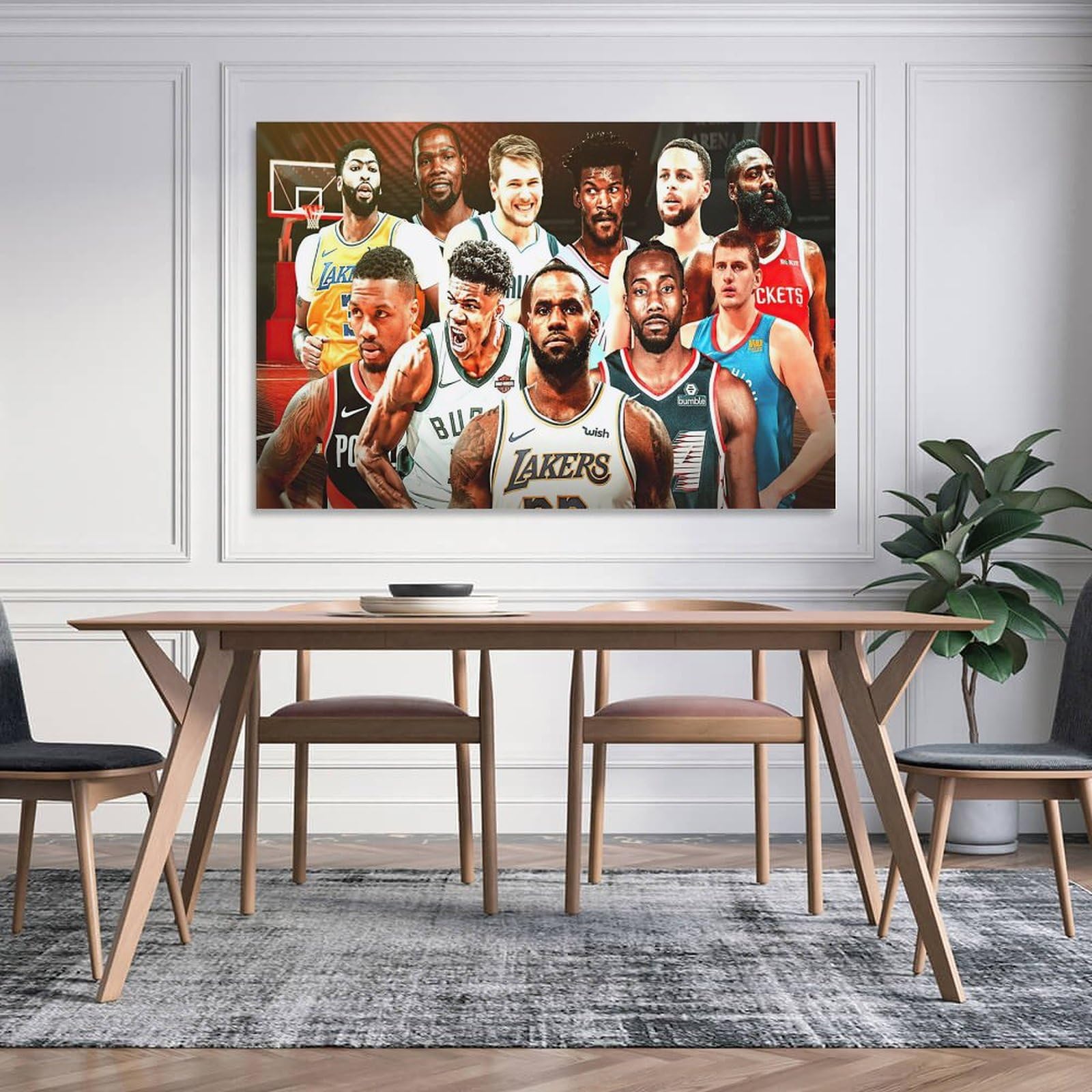 Amazon.co.jp: NBAスターの写真 (72) キャンバスウォールアート