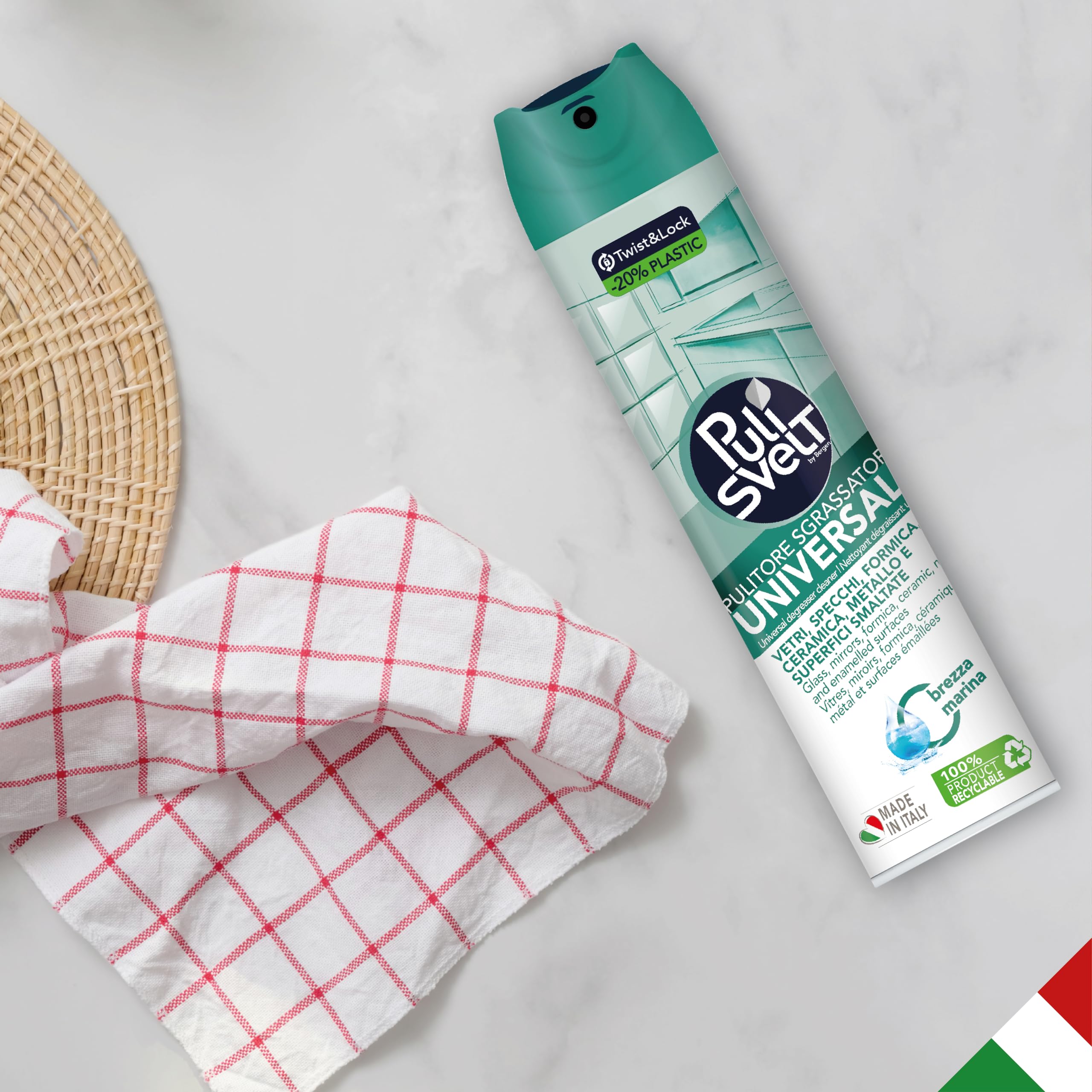 PULISVELT | Pulitore Sgrassatore Universale, Adatto a Tutte le Superfici Dure, della Casa, 300 ml, Confezione da 12 Pezzi