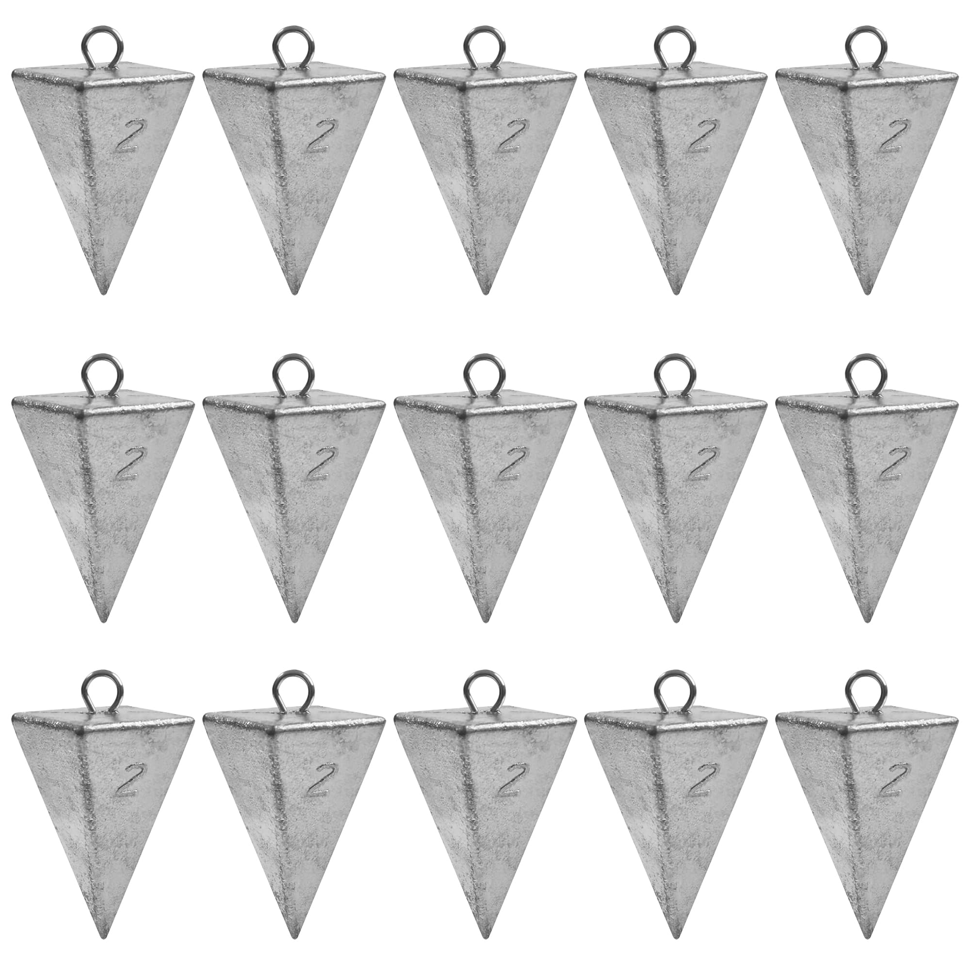 Kit di pesi da pesca a piramide, piombini da pesca in acqua salata, peso da 28,3 g a 226,8 g, piombini da pesca per pesce gatto, acqua salata, surf, attrezzatura da pesca