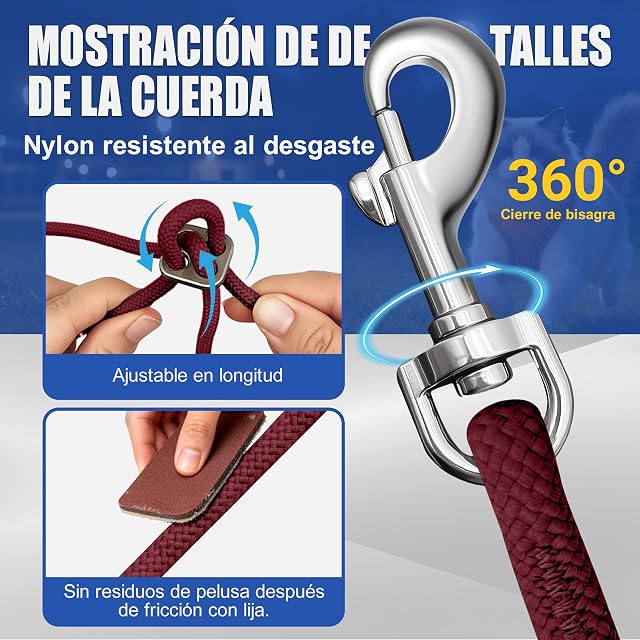 Foto 6 de 7 de Arnés para Gatos con Correa 255cm S (Pecho 39-47cm) Burdeos