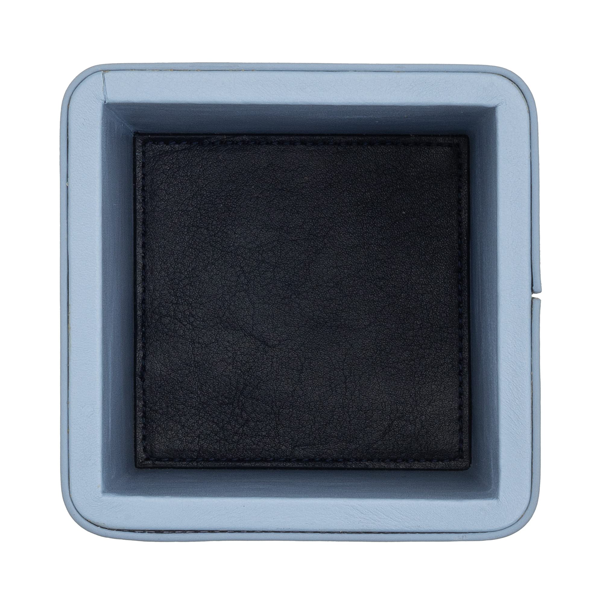 DUDU Portapenne da Scrivania in Pelle di Design, Porta Penne per Tavolo da Ufficio, Porta Matite Colorato Navy