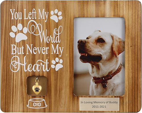 Marco de fotos conmemorativo para la pérdida de mascotas y cenizas de mascotas, regalos conmemorativos para perros y gatos para mascotas que