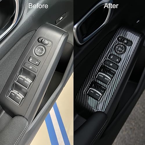 Vista 3 de CKE 4 piezas compatibles con Honda Civic 2026 2025 2024 2023 2022 Accesorios para reposabrazos de puerta de automóvil, ventana de automóvil, panel