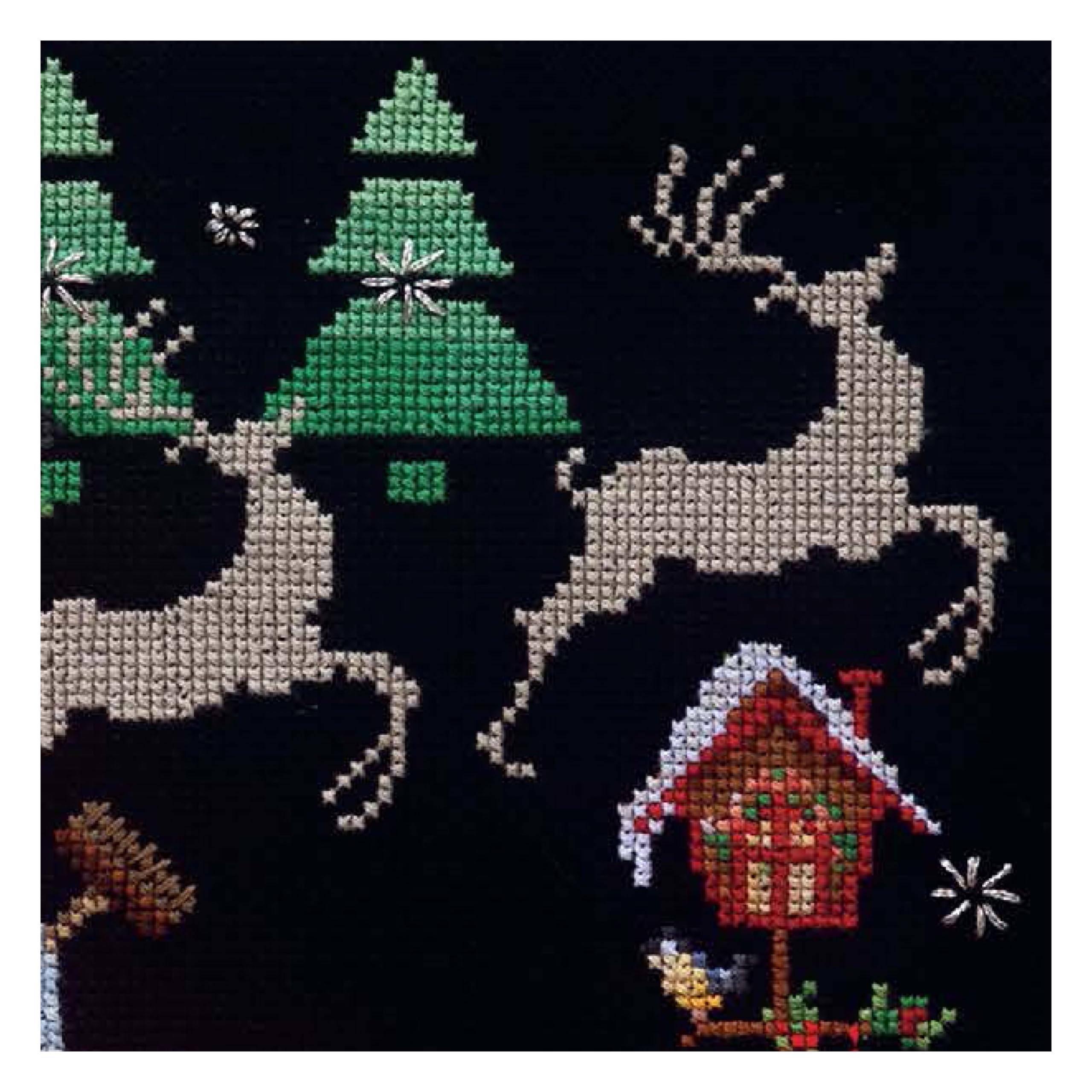Thea Gouverneur, Counted Cross Stitch Kit, Christmas, Aida Black, 16 Count, Embroidery Kit for Adults - Image 2