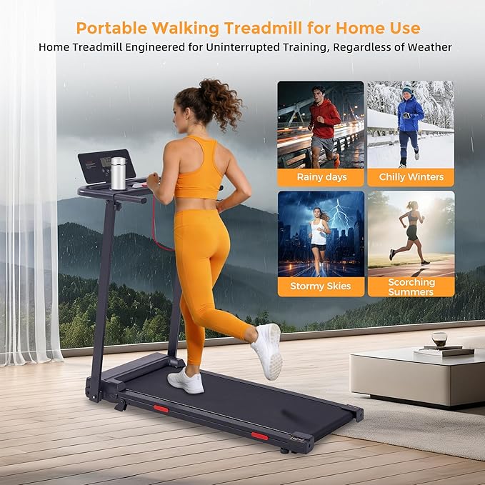 Caminadora Eléctrica Plegable 3.5HP 16 km/h 400LBS Negra miniatura 4