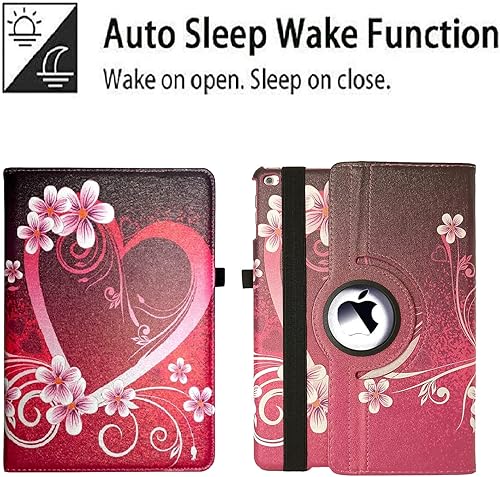 Miniatura 3 de Funda para iPad 9.7 2018 2017  iPad Air 2  Funda protectora con soporte giratorio de 360 grados con encendido automático para iPad de 9.7 pulgadas 6