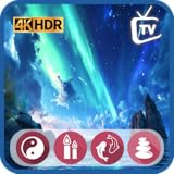 Aurora Sky Serenade TV - Tranquil Melodies with a Clock & Forecast