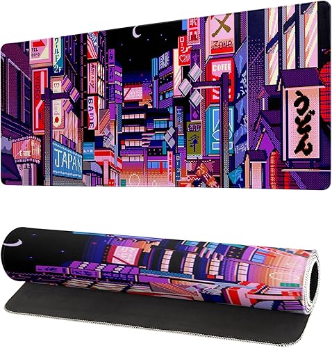 Miniatura 23 de Almohadilla de ratón para juegos Dazzling Galaxy 27.6x11.8 pulgadas, nebulosa azul y púrpura de la galaxia, universo espacial, gran mousepad con