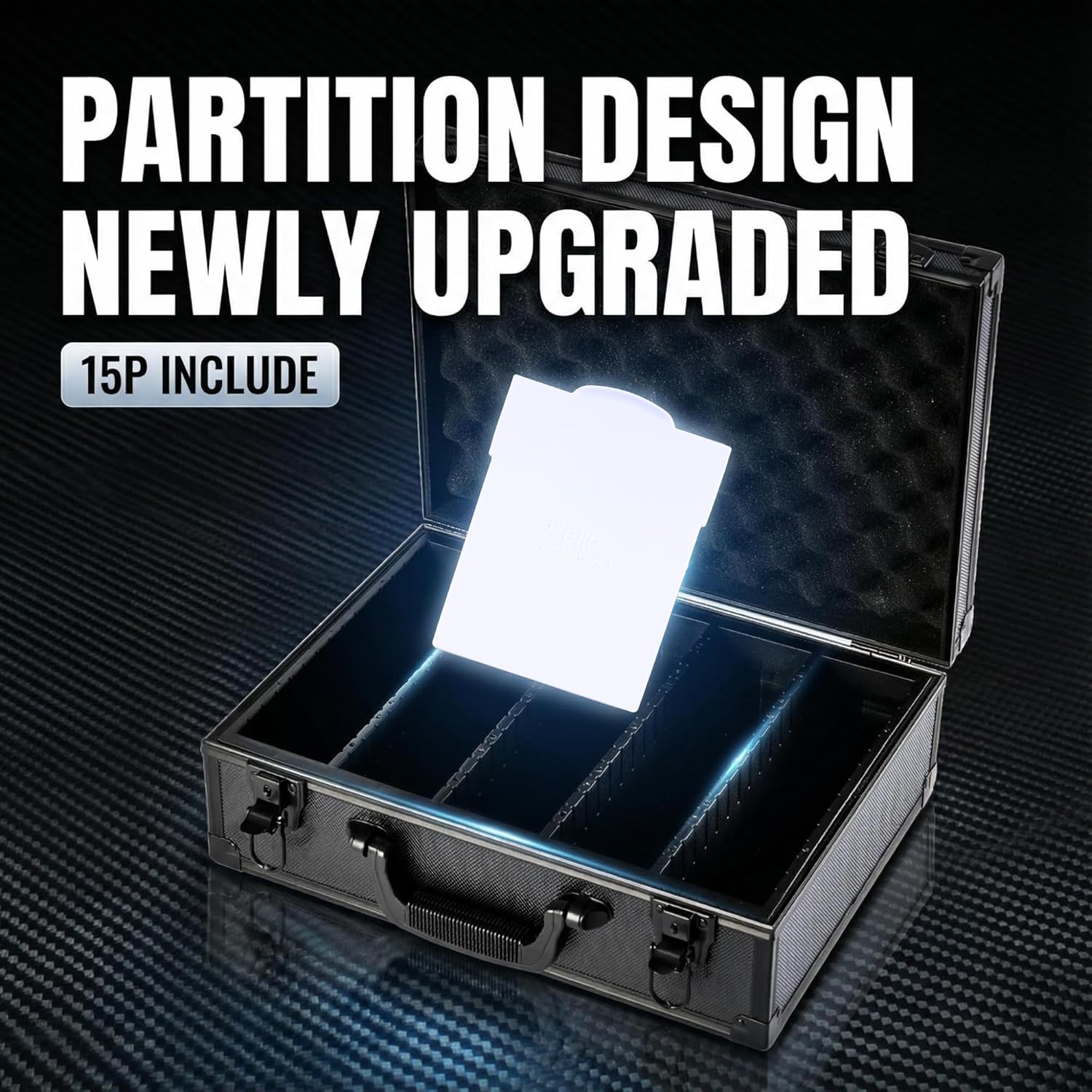 Premium Trading Card Storage Box Holds 3750 Cards with Adjustable Dividers and Durable Acid-Free Plastic, Ideal for MTG, TCG, Sports Cards