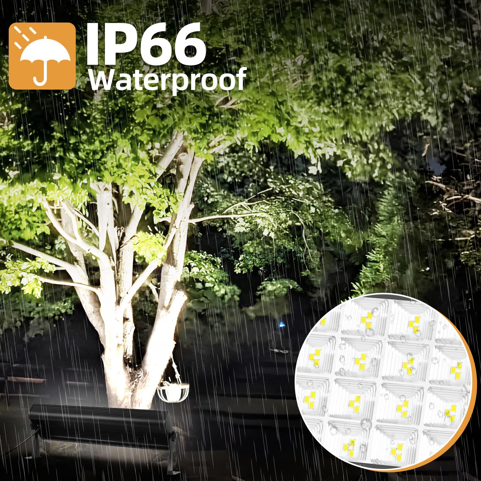 180W LED Shop Lights with 10FT Cord Swtich Aluminum 20000LM Ultra-Bright Garage Light 5000K Daylight IP66 Waterproof Bay — view 6