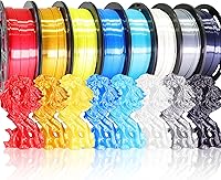 Vista 15 de Paquete de filamento de impresora 3D de 1,75 mm de Bblife, 8 carretes de colores populares: negro, blanco, rojo, azul, amarillo, naranja, verde azul