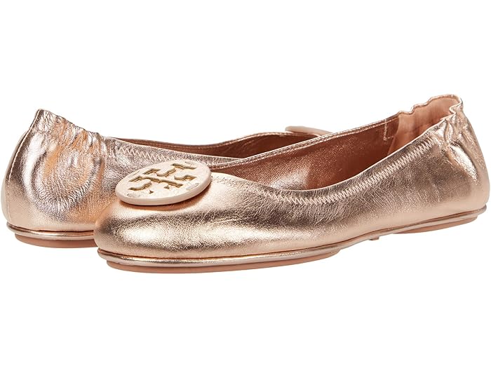 Tory burch rose gold ballet flats Clearance