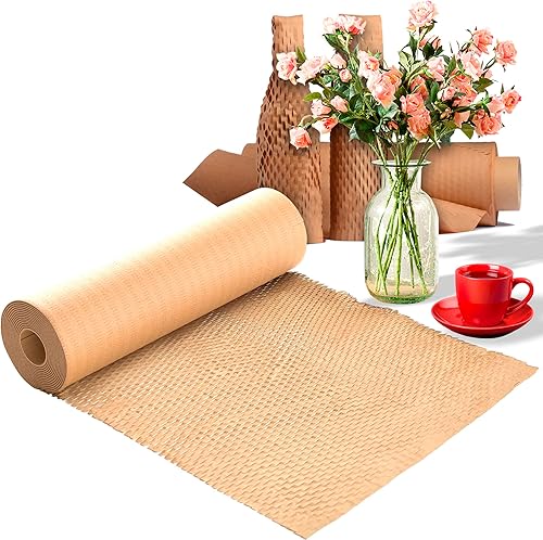 Papel de embalaje de panal para mover rompibles 15 "x 164 ', papel de panal marrón para embalaje, material de embalaje de papel de 80 GSM, papel de