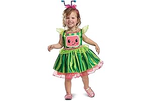 Official Cocomelon Birthday Dress Outfit for Toddler Girls, Tutu Costume Ages 2T to 4T