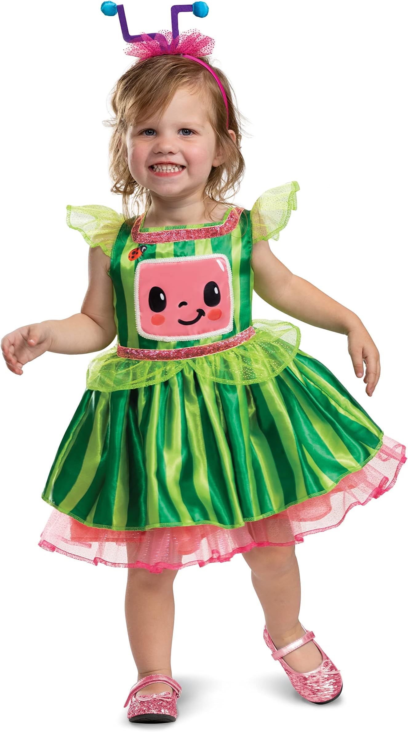 Cocomelon Toddler Dress, Official Cocomelon Costume Tutu Outfit for Kids, Toddler Size (3T-4T)