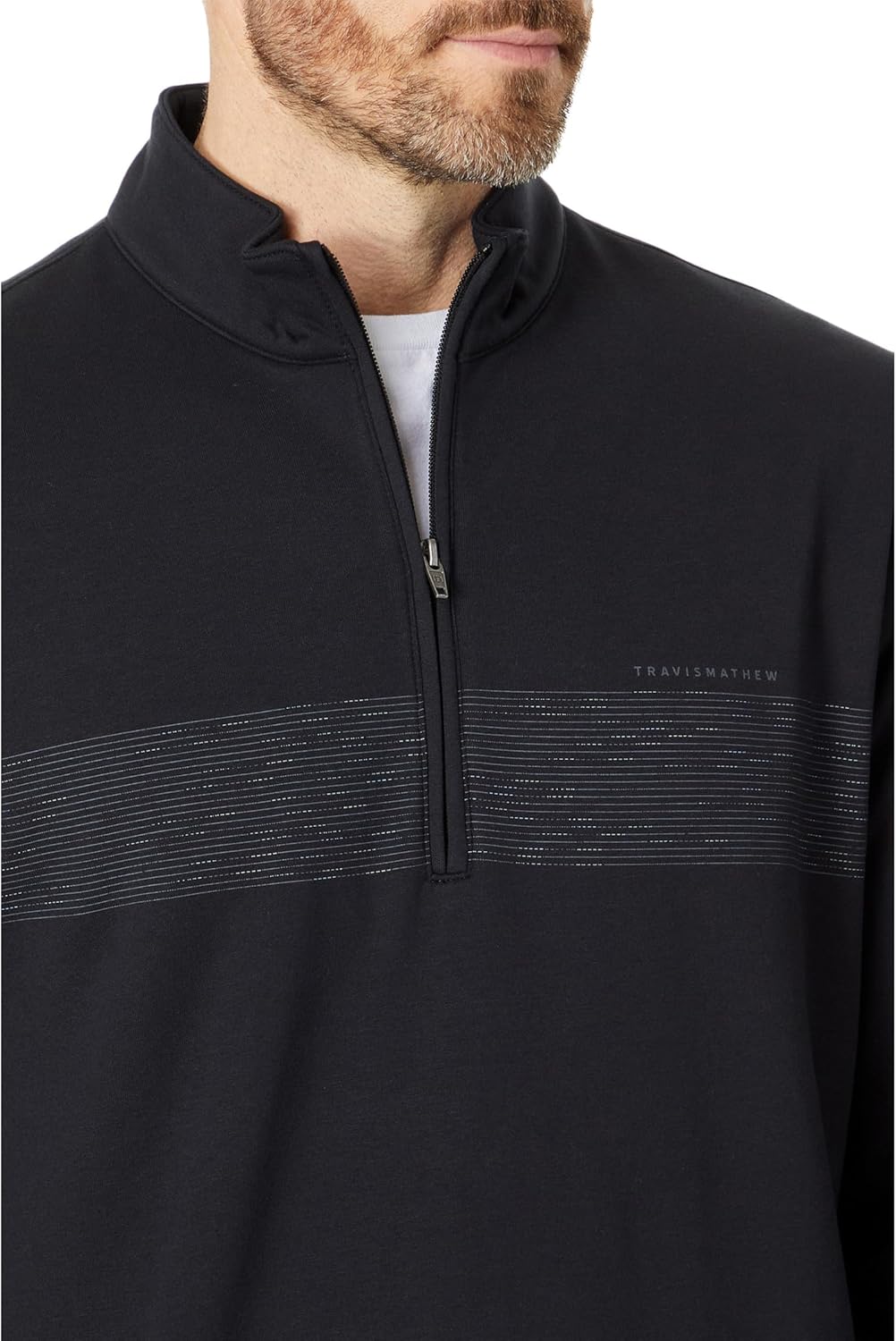 TravisMathew Men's Upgraded Fleece CS Black/Coronet L - Image 3