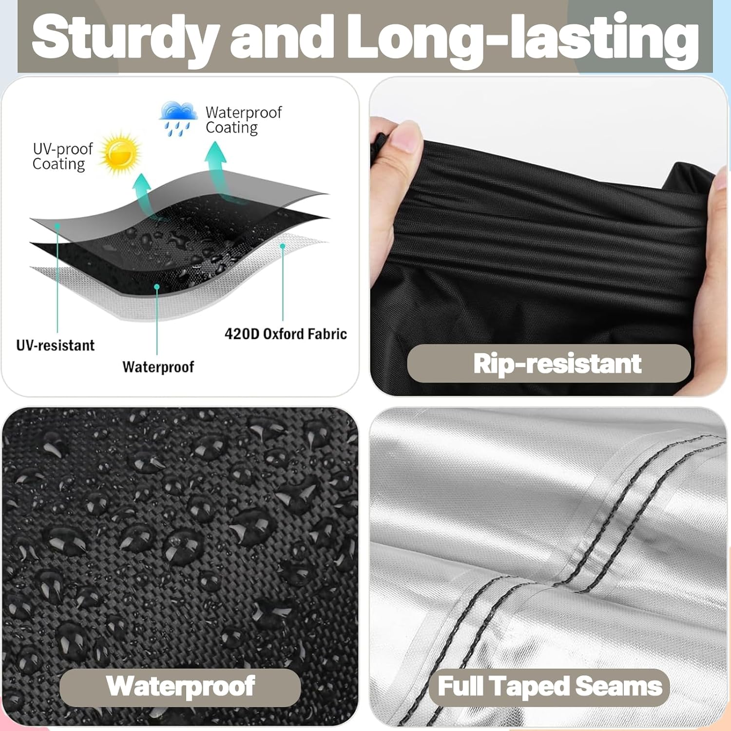 Hammock Chair Stand Cover(Only-Cover),420D Outdoor Covers for Hanging Swing with Stands,Indoor Swing Shield for Dustproof,Waterproof(36.6" Lx46.4 Wx62.9 H,Black)